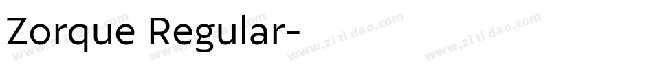 Zorque Regular字体转换